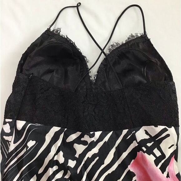 Mary L Couture Floral Silk Slip Dress Flowy Maxi Style Good Condition Size 2 - Picture 3 of 14